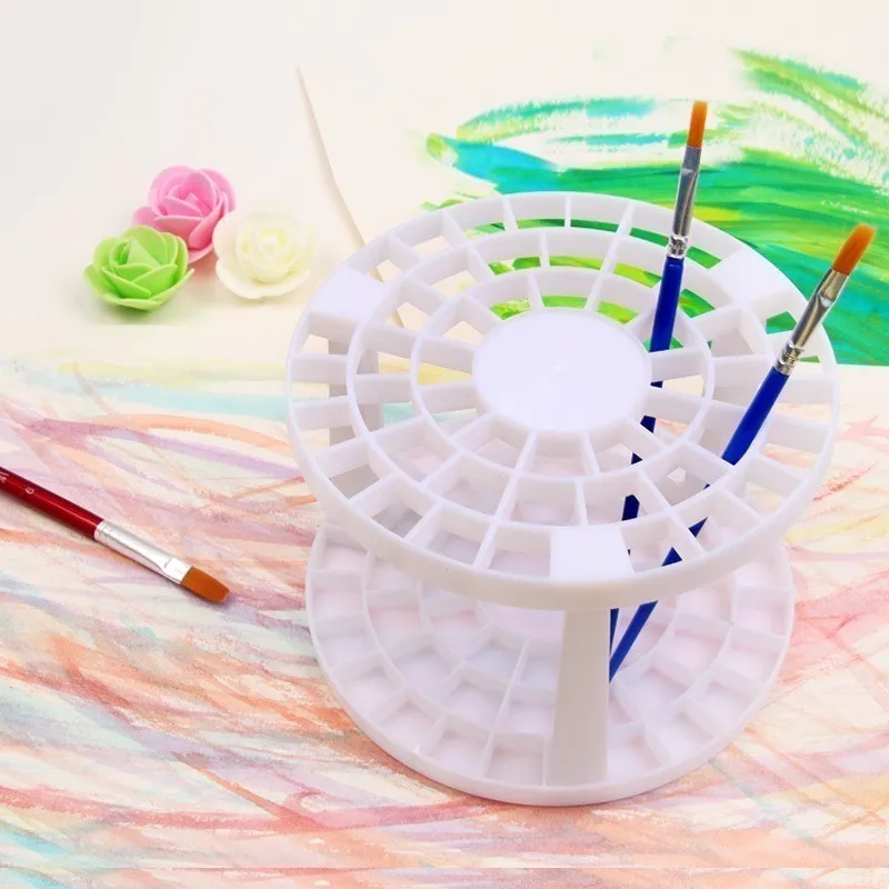 Creative Oil Watercolor Paint Brush Pen Holder 49 Holes Art Supplies