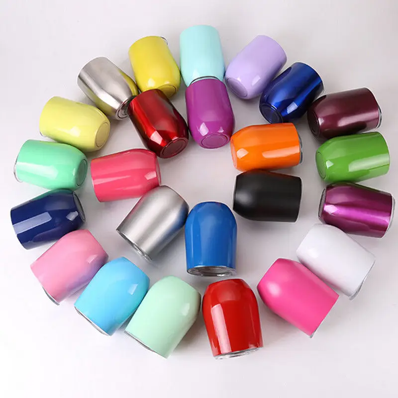 

Coffee Mug 9 oz Stainless Steel Cup Water Bottle Beer Mugs Wine Glass tumbler Drink ware Mug With Lid copo color Egg Shaped Cup