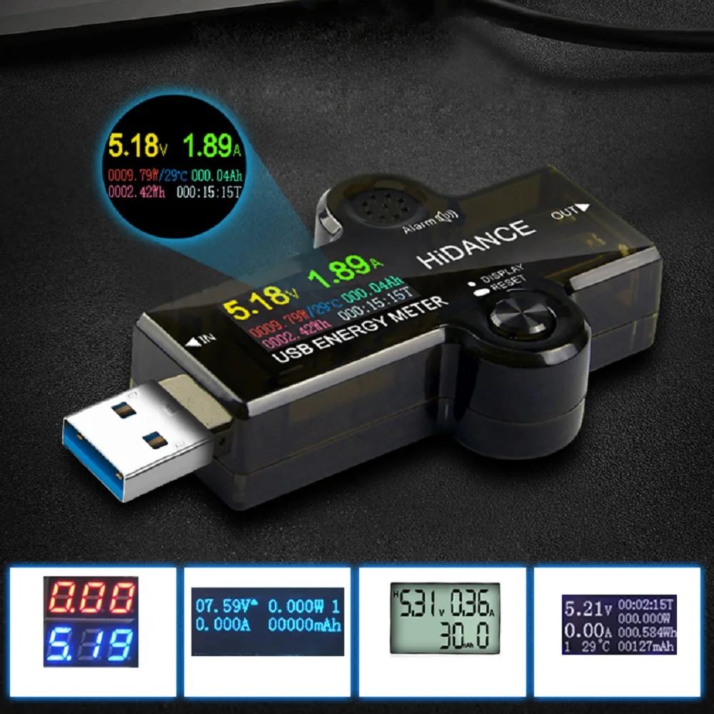 Digital USB3.0 Tester IPS Color Screen Voltmeter Ammeter Charger Power Detection Instrument Po | Инструменты