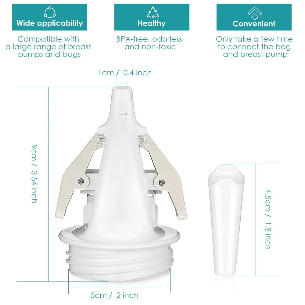 2 шт. HT9025NX сумка для хранения молока адаптеры молокоотсос разъем клип BPA-free удлинительная трубка