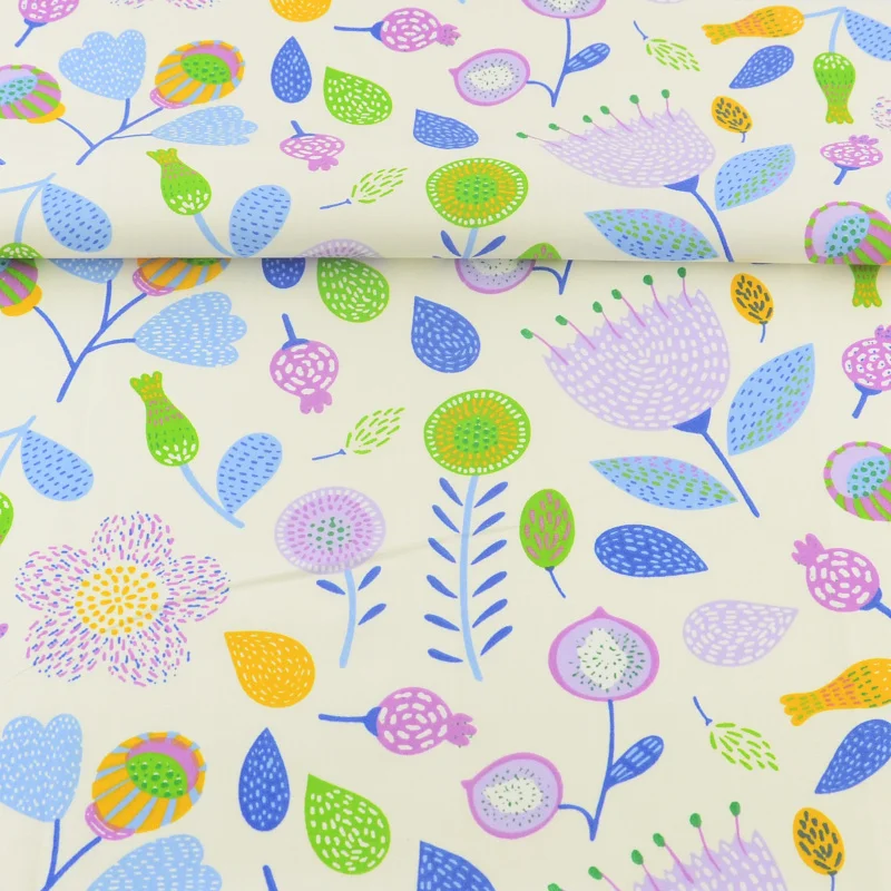 Обувь из хлопка, с мультяшками листья и цветочный узор Tecido украшения Скрапбукинг стеганый лоскутный вышитый текстиль скатерть в горошек