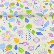 Обувь из хлопка, с мультяшками листья и цветочный узор Tecido украшения Скрапбукинг стеганый лоскутный вышитый текстиль скатерть в горошек