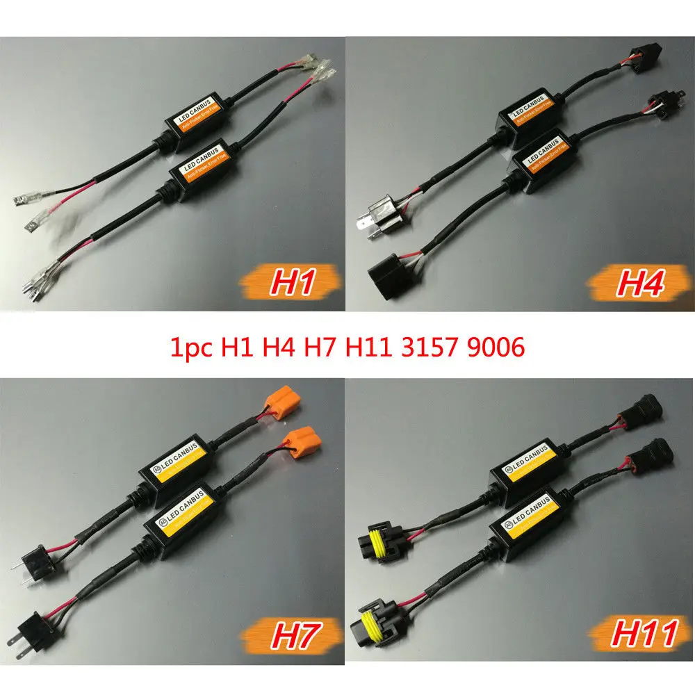 1x H1 H4 H7 H11 3157Car светодиодный декодер Canbus Error Free резистор подавитель 12v