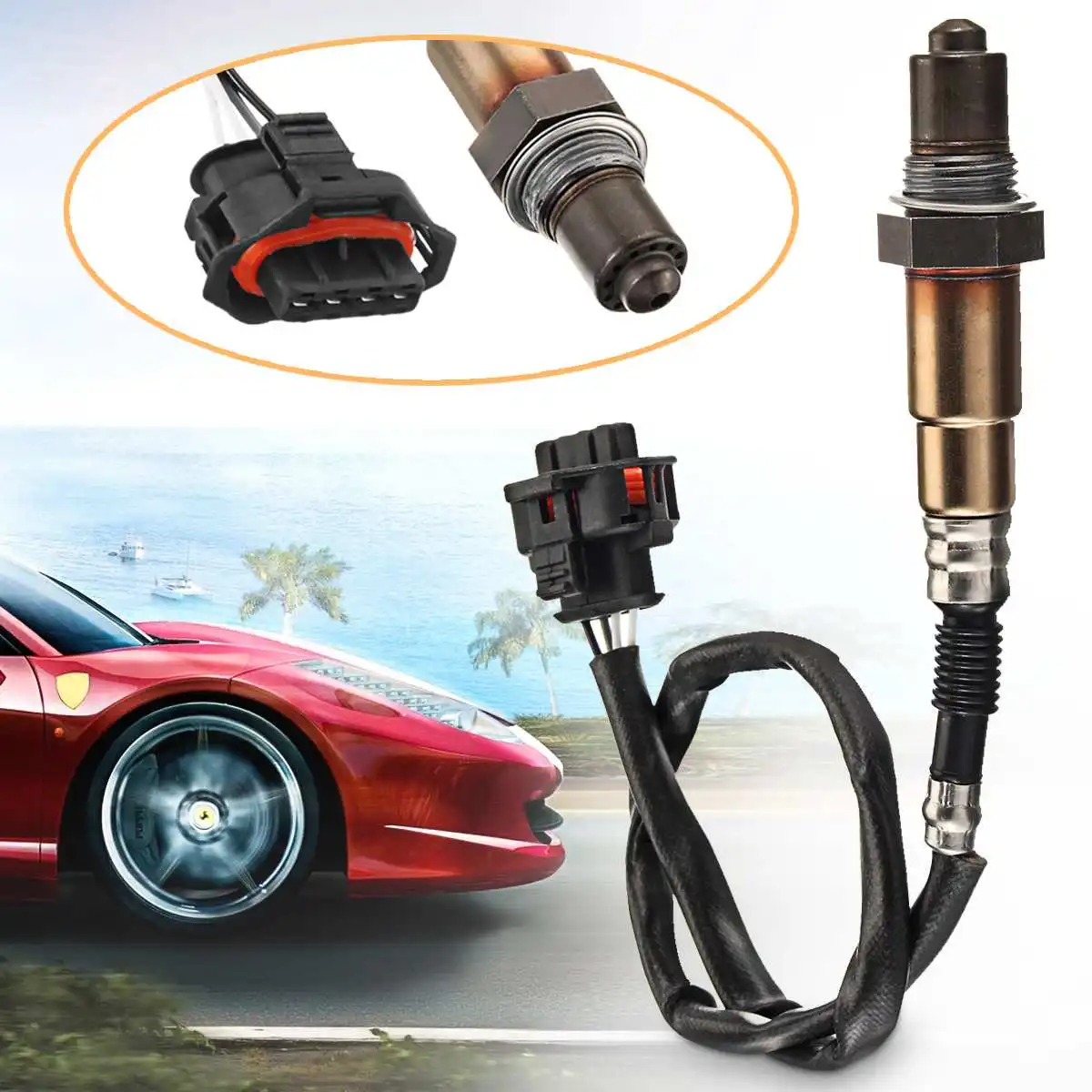 Billige 4 drähte Lambda O2 Luft Kraftstoff Verhältnis Sauerstoff Sensor 55555625 Für Vauxhall Opel Corsa C D 1,0 1,2 1,4 2006  2016 vorne Hinten