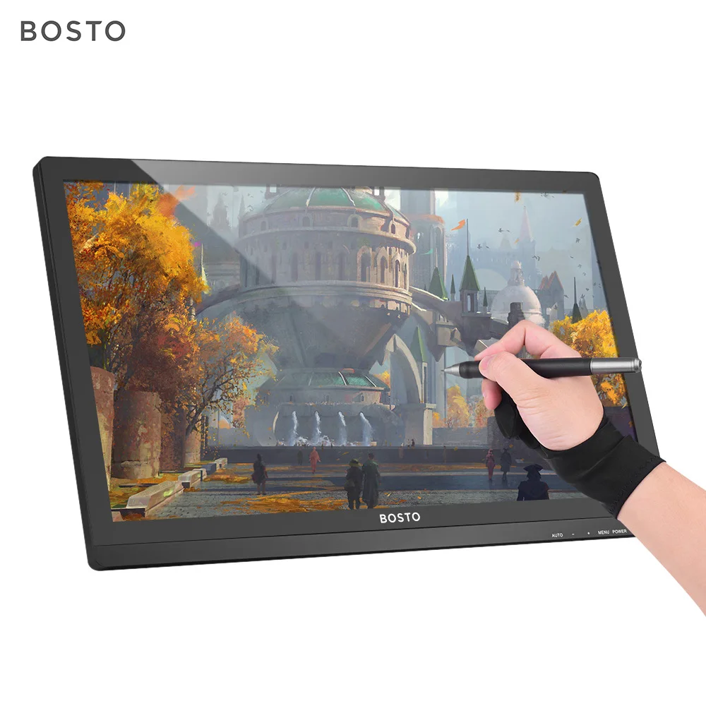 

BOSTO Digital Tablet 22U mini Interactive Pen Display Monitor 21.5 Inch HD Screen 8192 Level Pressure Graphics Digital Tablet