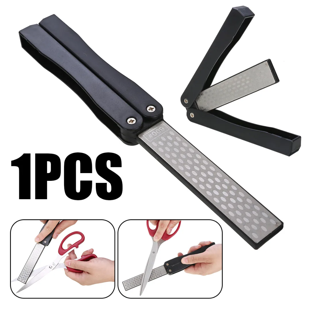 

1Pcs Double Sided Foldable Handy Sharpener Diamond Sharpening Stone Tool Multi For Kitchen Knife Outdoor Tool Scissor Used