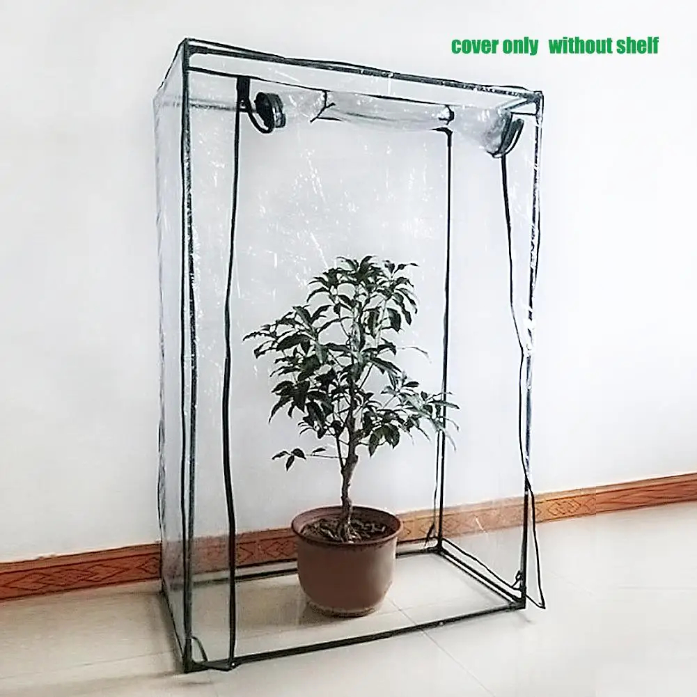 

PVC Warm Garden Tier Mini Household Plant Greenhouse Cover Waterproof Anti-UV Protect Garden Plants Flowers (without Iron Stand)