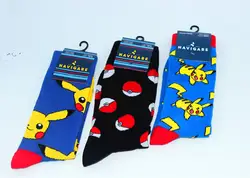 Горячие Покемон мяч унисекс happy Socks носки хлопок женщина мужчина носки с мультяшным рисунком подарки Пикачу жаккардовые мультфильм