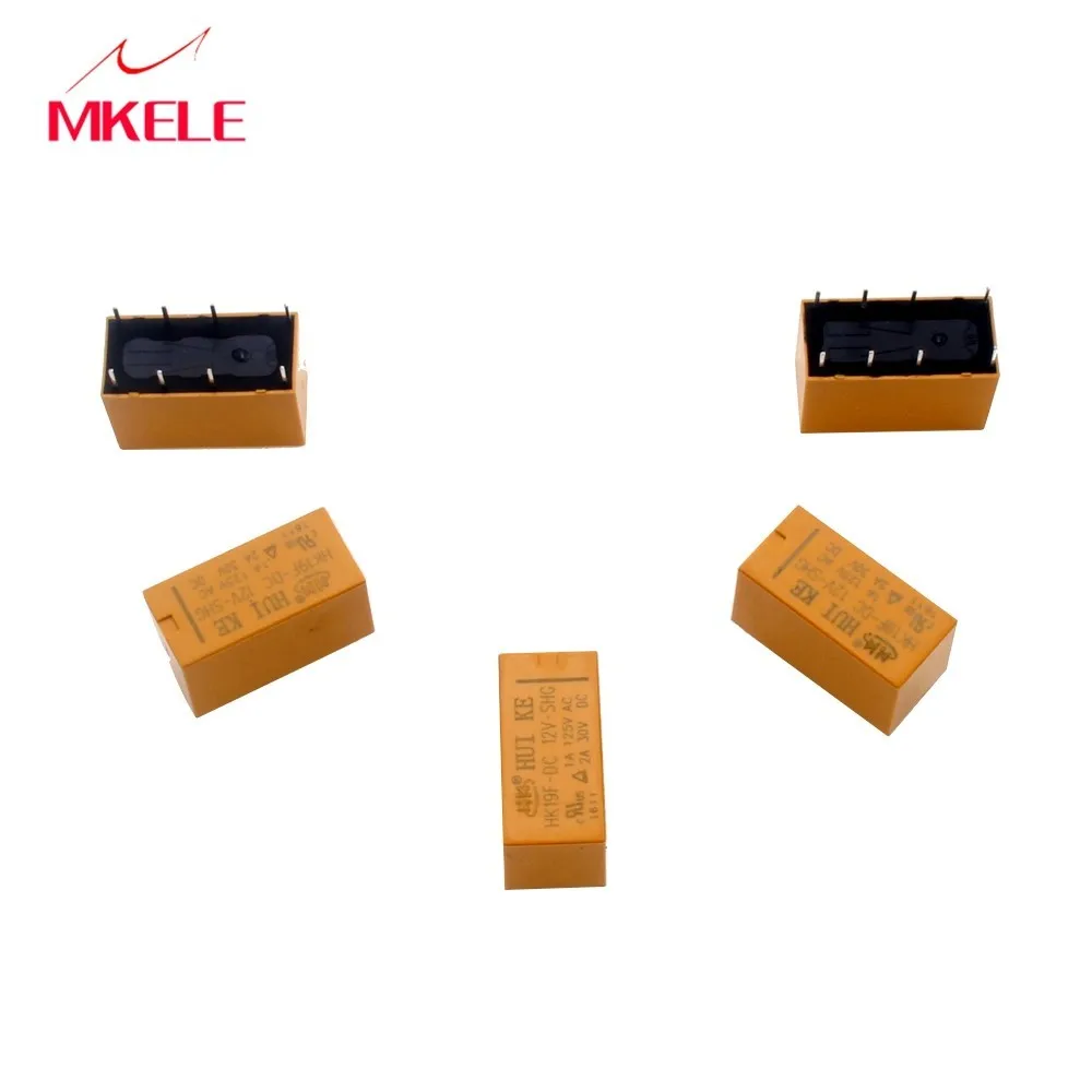 10PCS HK19F-DC 12V-SHG 12VDC Original Power Relay 8Pins