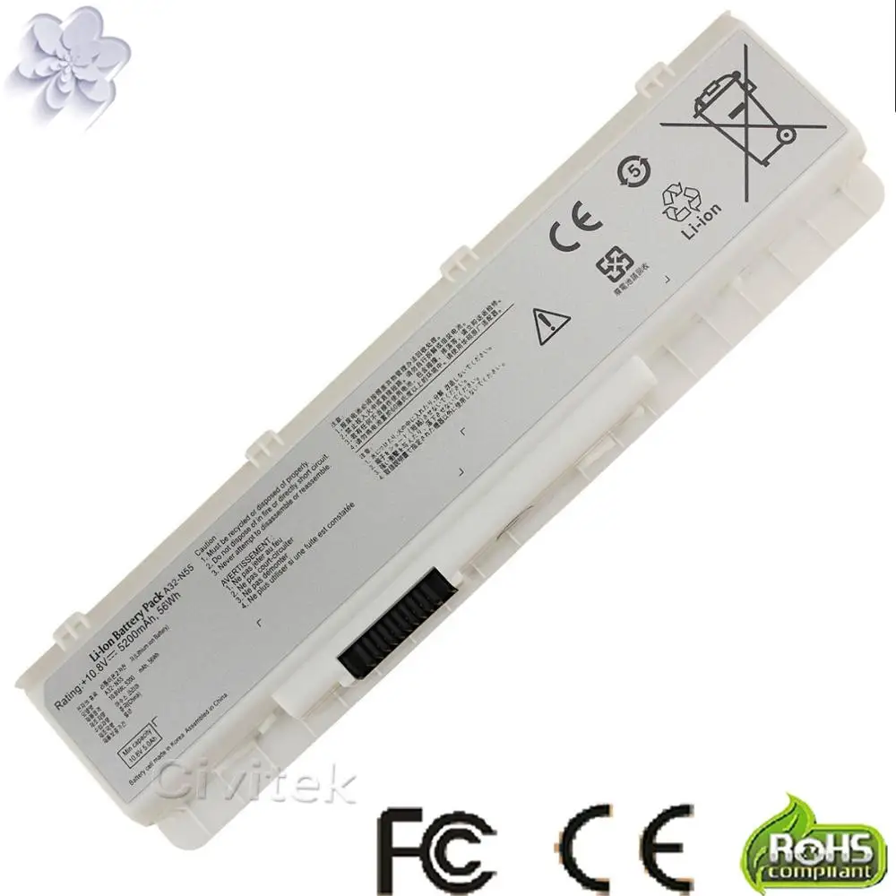 5200mAh LAPTOP NEW Battery A32-N55 07G016 HY1875 for ASUS N45 N45E N45S N45F N55 N55E N55S N55SF N75 N75E N75S N75SF | Компьютеры и