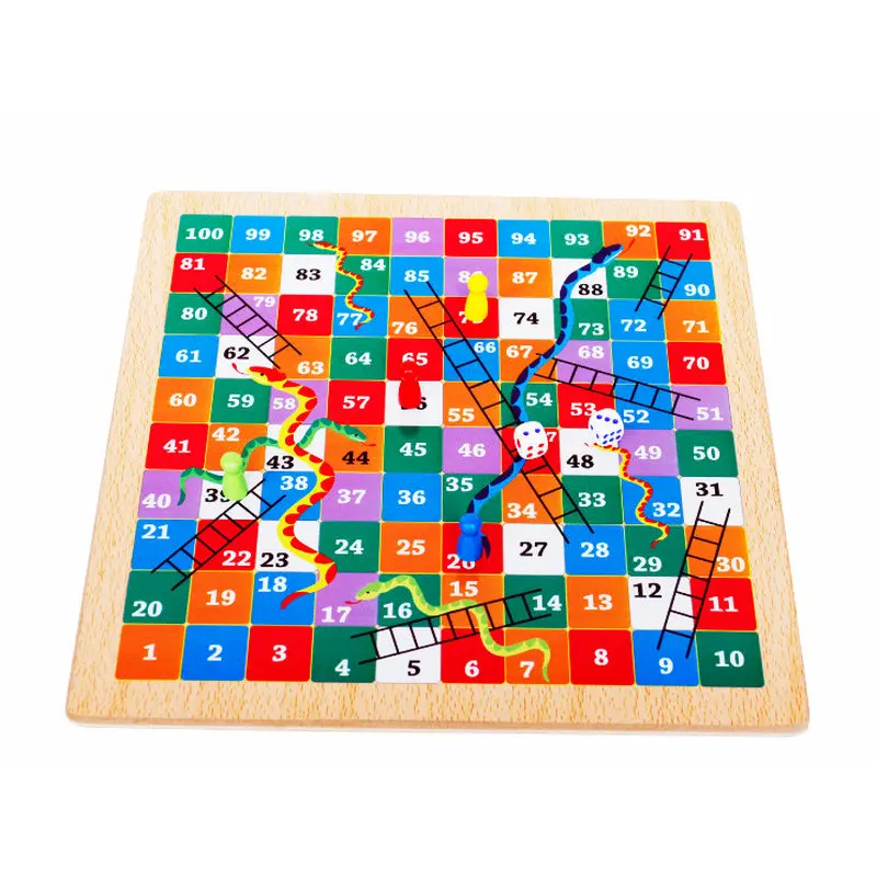 

Children's Educational toys Desktop games Snake & Ladders Game Flight Chess Kids' Floor Games nake Chess Flying Chess Wooden toy