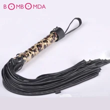Erotic Toys Sexy Whip Black Lash For Adult Game PU Leather Flirt Toys Sex Toy Mask Products Clamps Couple Role-play Fetish SM O3