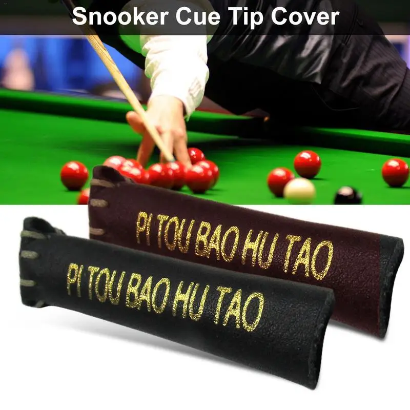 2pcs Snooker Pool Cue Tip Protector Billiard Rod Stick Tips Guard Sleeve 