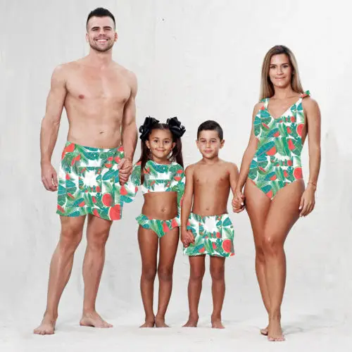bride and groom matching swimwear