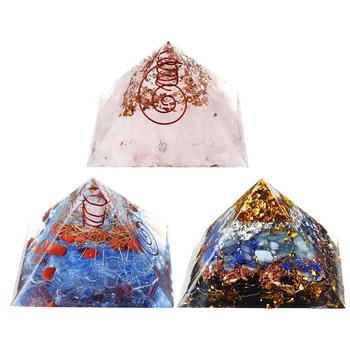 

7 Chakra Stone Aura Crystal 65mm Orgone Energy Converter Pyramid Soothe The Soul Stone That Change The Magnetic Field Of Life