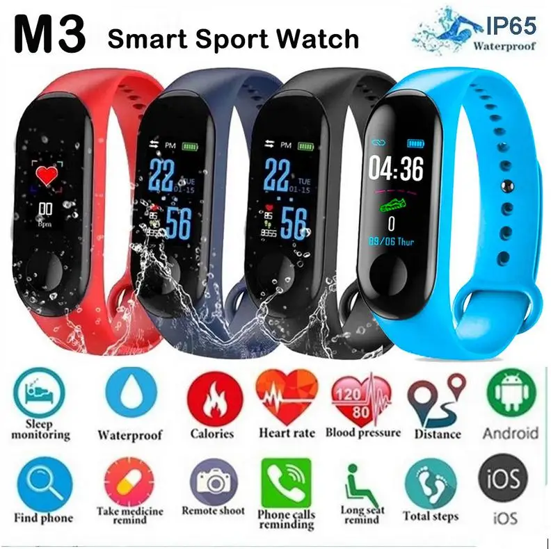 

Hot sale Bluetooth SmartWatch Men WomanSports Watch Heart Rate Monitor Bracelet Fitness Tracker For Life Waterproof