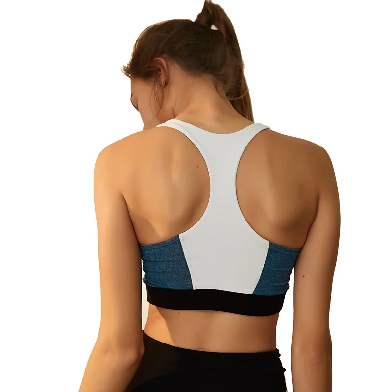 

Fitness Sports Tank Top Women Sport Bra Female Push Up Bras Grey Padded Yoga Brassiere