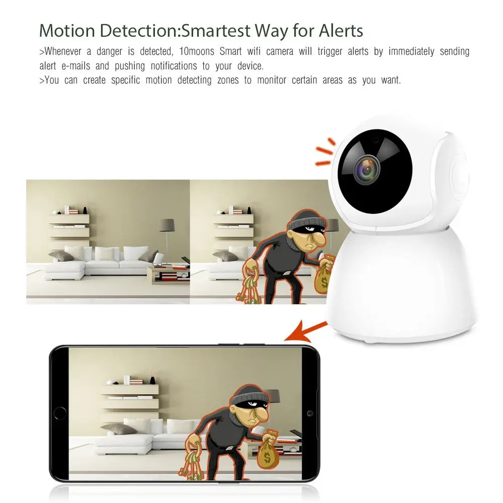HD 1080P Alarm Motion Detection APP Control PTZ Home Security IP Camera Wireless Network CCTV Surveillance Night Vision Monitor HD 1080P Alarm Motion Detection APP Control PTZ Home Security IP Camera Wireless Network CCTV Surveillance Night Vision Monitor