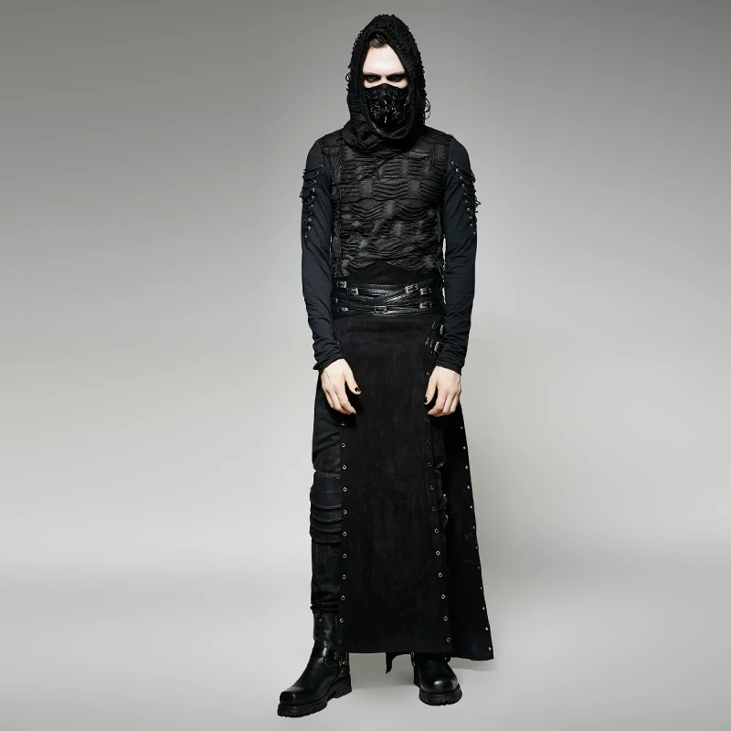 Gothic Summer Autumn Casual Loose Type Men Cotton Skirt Vintage Personality Street Black Pants With Pockets Punk Rave Q 298 Leather Pants Aliexpress