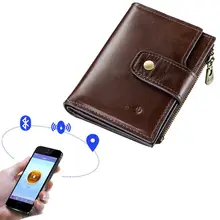 Для мужчин Смарт кожаный бумажник слоты для карт gps локатор Bluetooth сигнализации портмоне Hasp Складная молния Anti-theft USB интерфейс #2