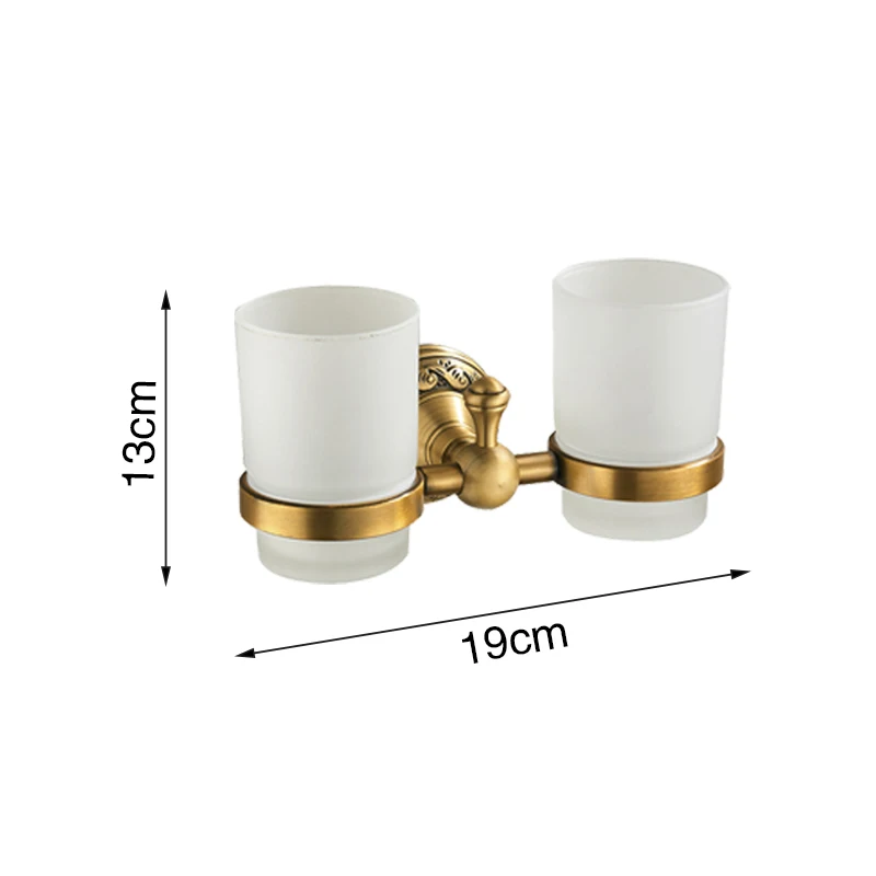 Nail Free Toothbrush Holder Brass Bathroom Bathroom Family Toothbrush Cups Holder