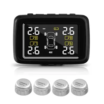 

U901 Car Wireless TPMS Tire Pressure Monitoring System With 4 External Sensors LCD Display Car Auto Styling Accessories