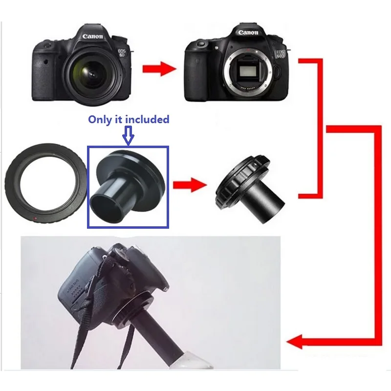 Microscope Telescope Eyepiece Transfer Tube Adapter for M42 Camera Adaptor to 23.2mm 30mm 30.5mm 1.25 inch Mounting Diameter