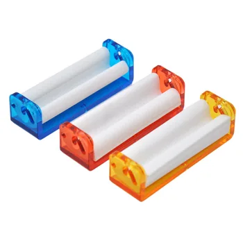 

Whosale 60pcs Transparent Plastic Rolling Machine Cigarette Maker Tobacco Roller Cigarette Hand Roller 78MM Paper BD46C