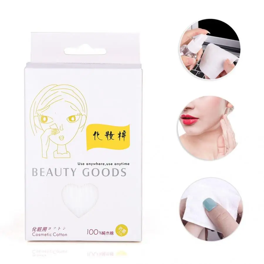 

100Pcs/Box Disposable Makeup Cotton Pads Cosmetic Remover Cleaning Wipe Compressed Face Mask Cotton Pads