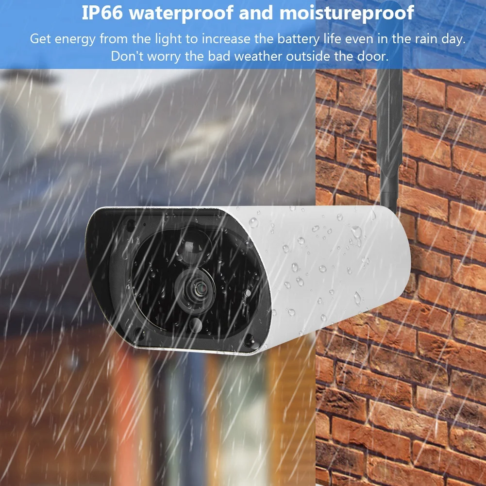 4G солнечная 1080p IP камера наружная Водонепроницаемая CCTV ночного видения