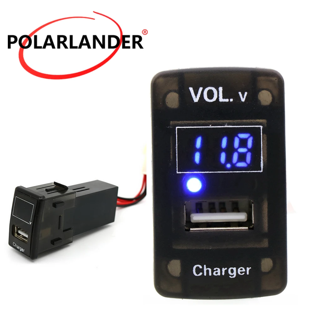 

Blue light LED USB Interface Socket Car Charger for Isuzu 5V 2.1A USB Interface Socket Phone Charger Socket Dashboard