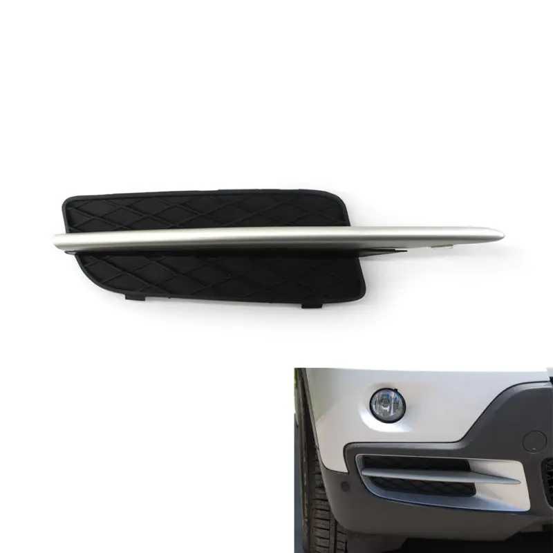 

1pc Front Right Side Bumper Lower Grille Cover with Silver Trim high quality suitable for BMW X5 E70 2007-2009