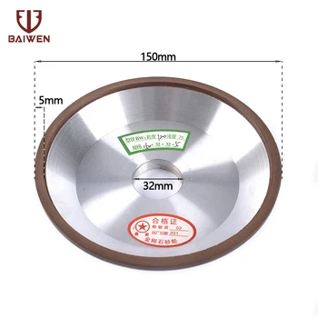 

1Pc Diamond Resin Grinding Wheel for Cutter Grinder Polishing 150 Grit 150x32x5x3mm