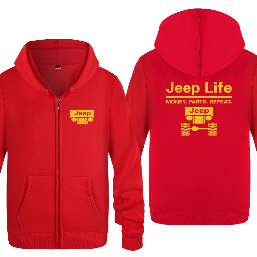 Jeep Life-Money parts Repeat Новинка креативные толстовки мужские мужские флисовые толстовки с капюшоном на молнии кардиганы