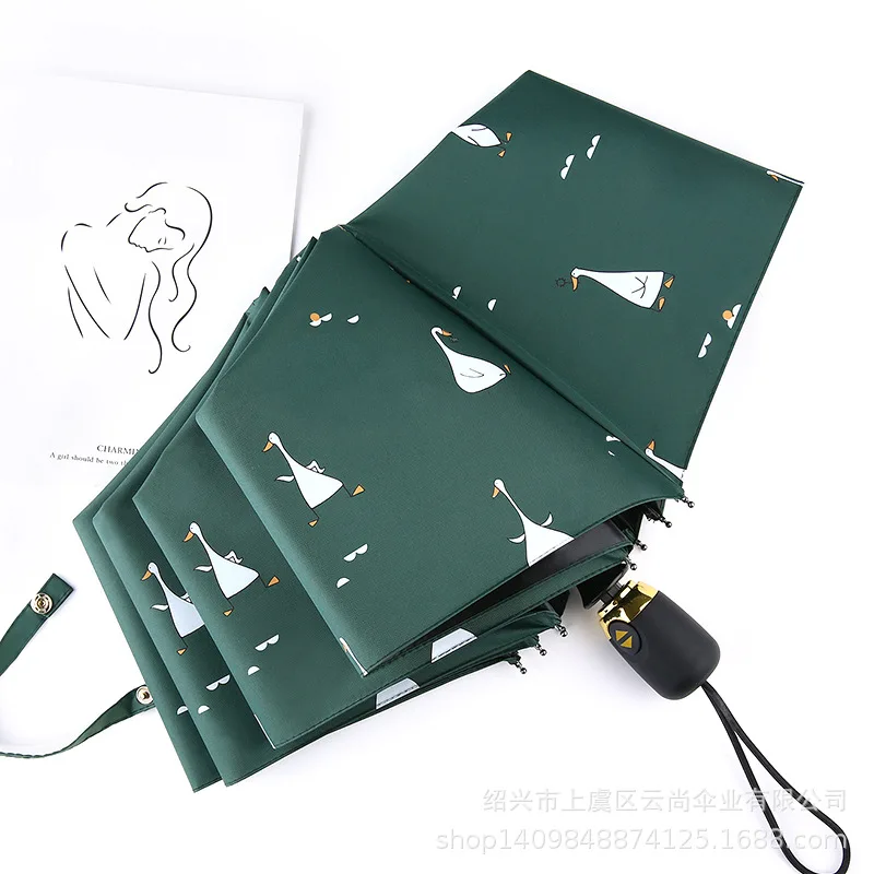 

Fan gao Sun Umbrella Female Fresh MORI Series Vintage Tri-Fold Automatic Sun Folding All-Weather Umbrella Dual-Use Umbrella