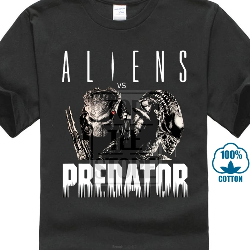 Alien Vs Predator V1 Movie Poster T Shirt Black All Sizes S To 4Xl Pp | Мужская одежда