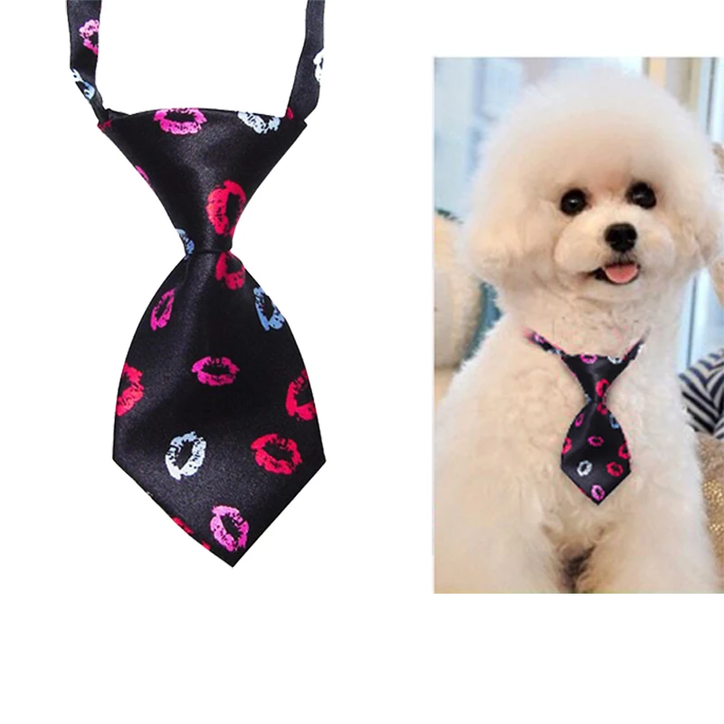 

Houkiper 1pc Portable Adjustable Polyester Note Print Decor Pet Cat Dog Puppy Tie Necktie Accessories Gift