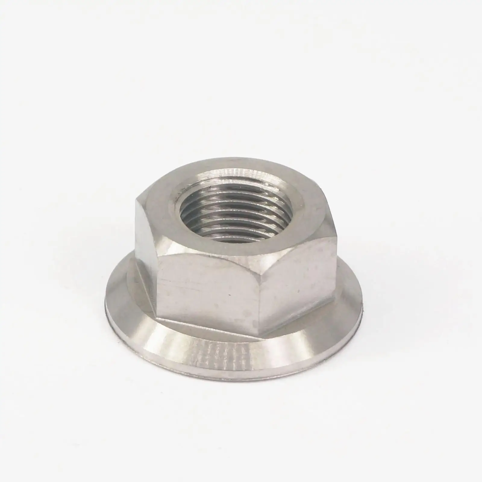 

LOT 2 Original Color M14x1.25mm GR5 Titanium Hex Screw Nuts With Flange For Bicycle