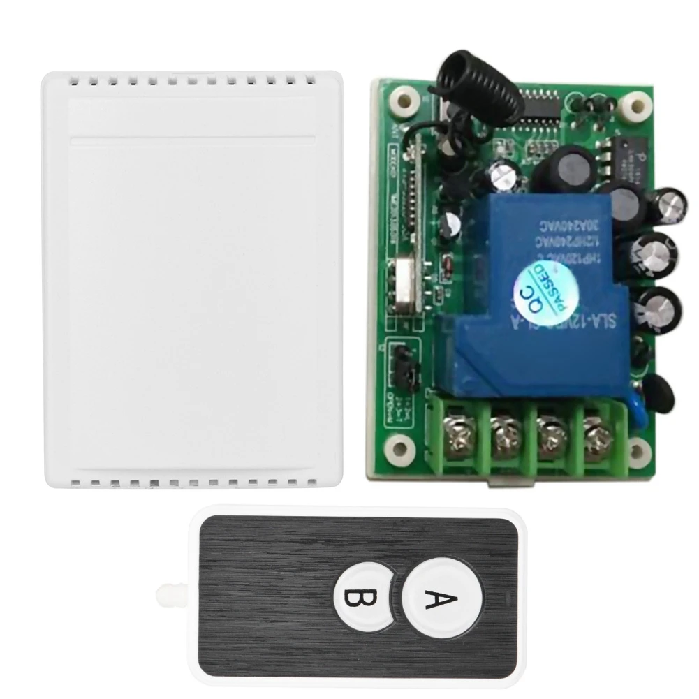 

AC 110V 240V 30A Single Channel Wireless Remote Control Switch Transmitter Relay Receiver 2019