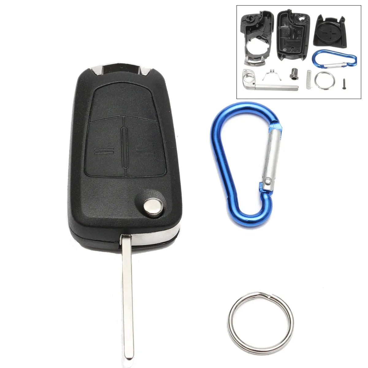 

2 Button Remote Key Case Shell With Keychain For Vauxhall/Opel Corsa Astra Tigra