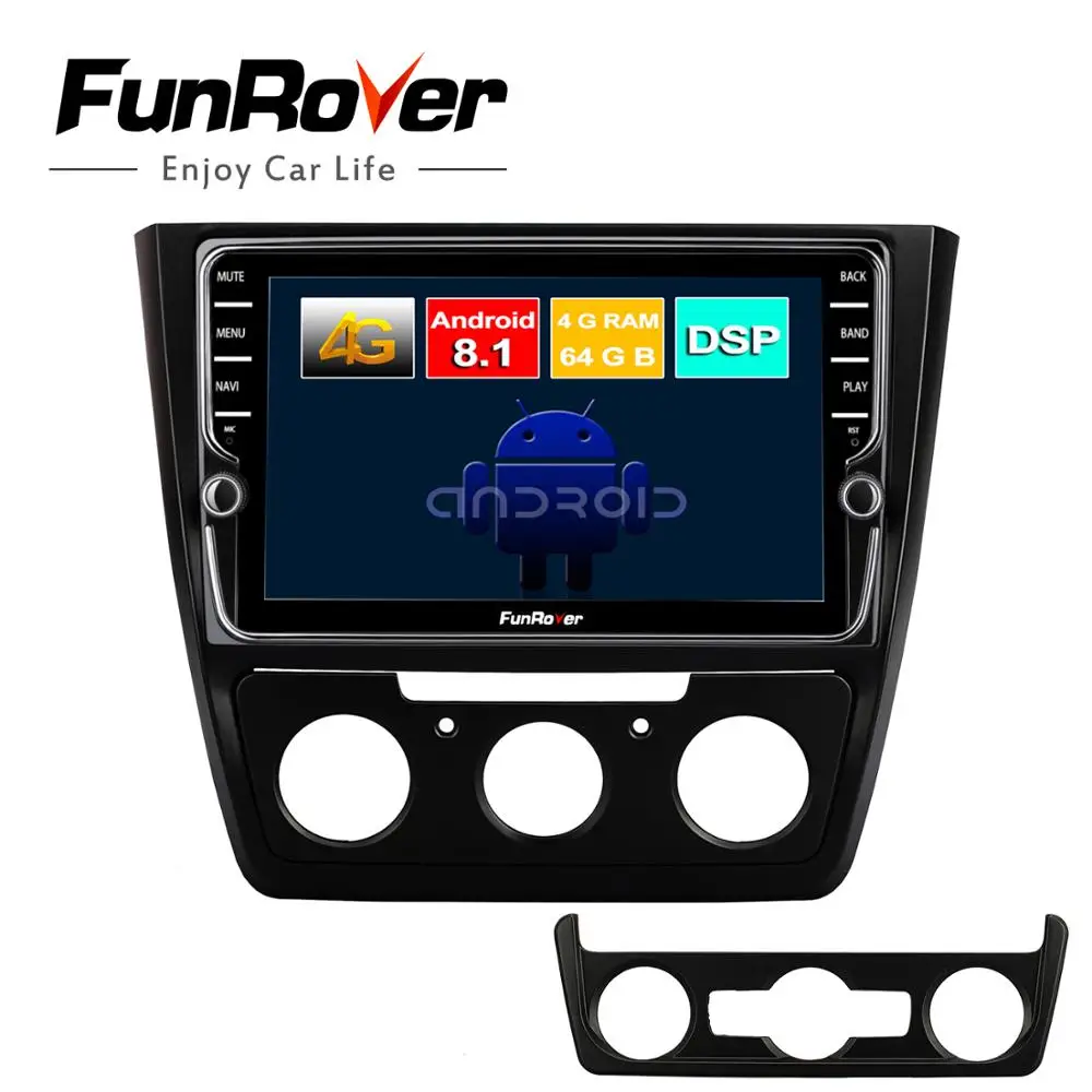

Funrover 8 core android 8.1 2 din car dvd multimedia For Skoda Octavia Yeti 2014-2017 radio gps navigation Split screen wifi DSP