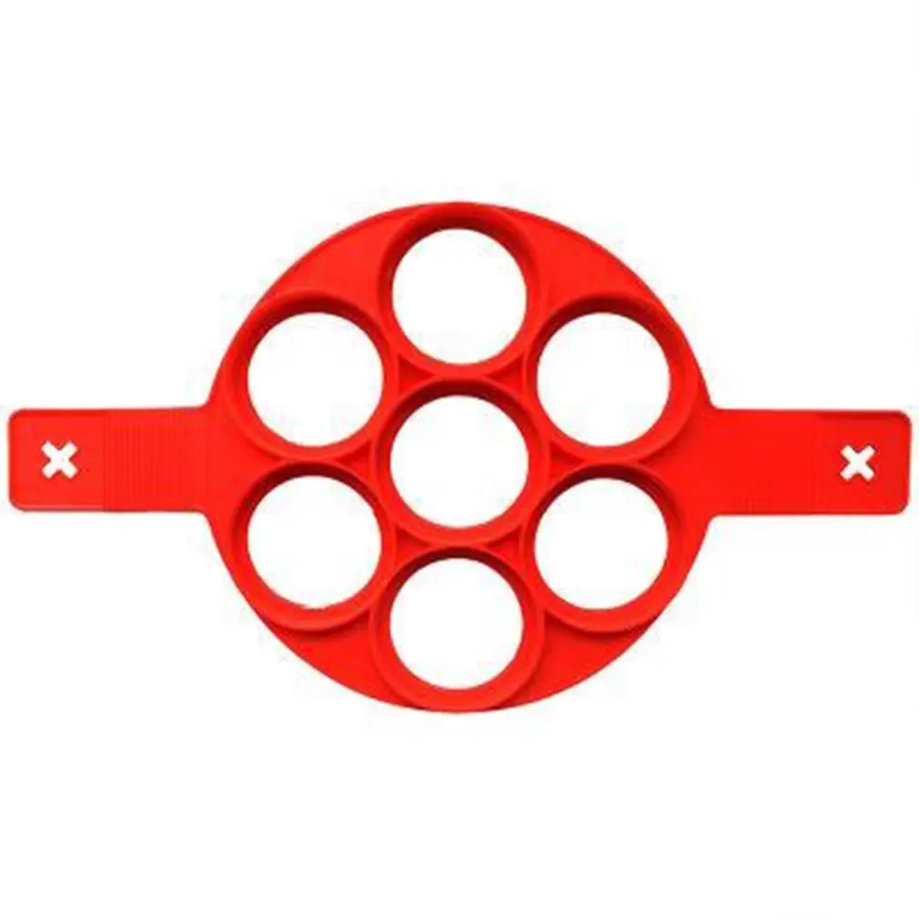 

Breakfast 7 Holes Silicone Round Shape Fried Egg Mold Pancake Ring Kitchen Cooking Tools Kitchen Gadgets Kid Gift
