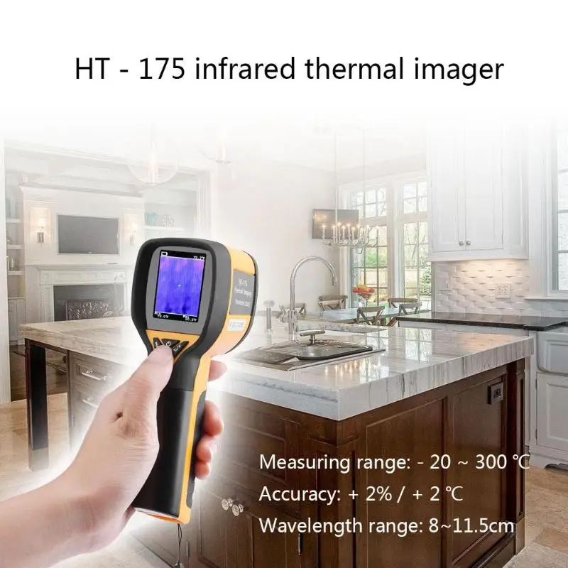 

HT-175 Portable Handheld Infrared IR Thermal Imaging Digital Camera Tool -20 - 300 Celsius High Resolution Thermal Imager