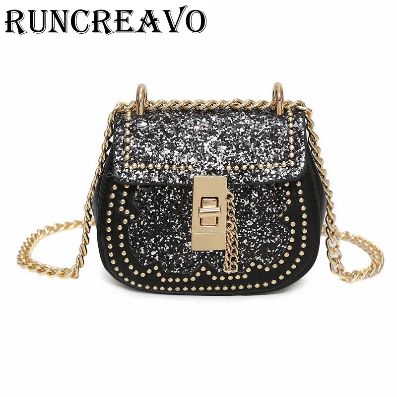 

Paillette Leather Handbags Women Crossbody Shoulder Messenger Bags Famous Brands Luxury Designer For 2019 Bolsas Feminina Sac