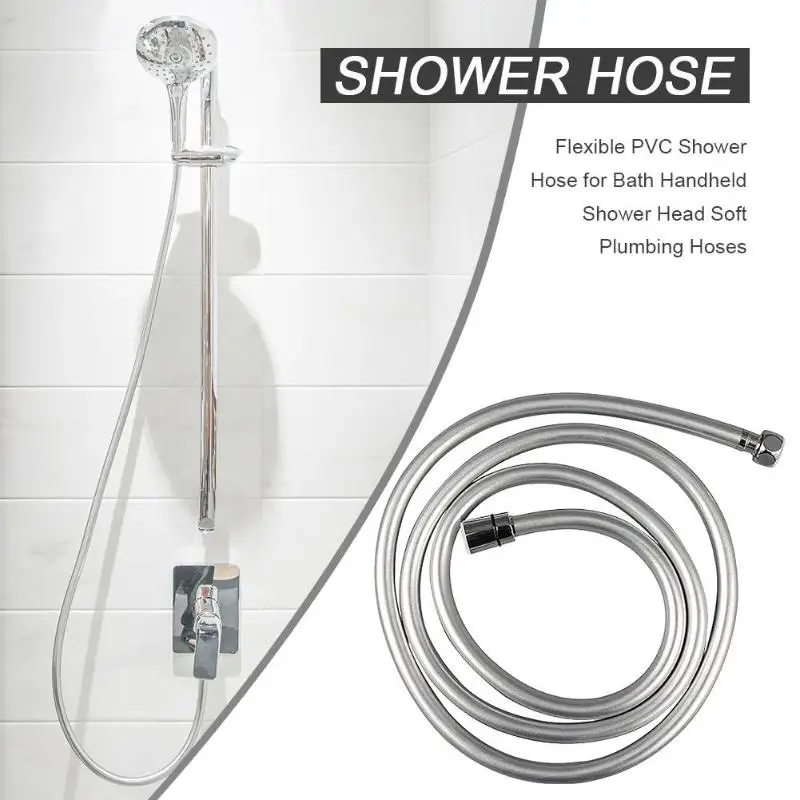

2M Flexible PVC Shower Hose for Bath Handheld Shower Head Soft Plumbing Hoses Bathroom Water Head Pipe For Bath Accessories