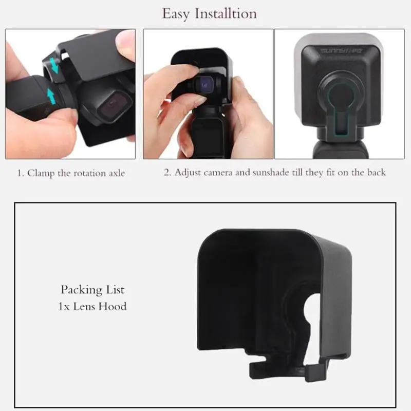 Black Acouto Camera Lens Protector Gimbal Camera Lens Protector Cover Cap Accessories for PGYTECH OSMO Pocket