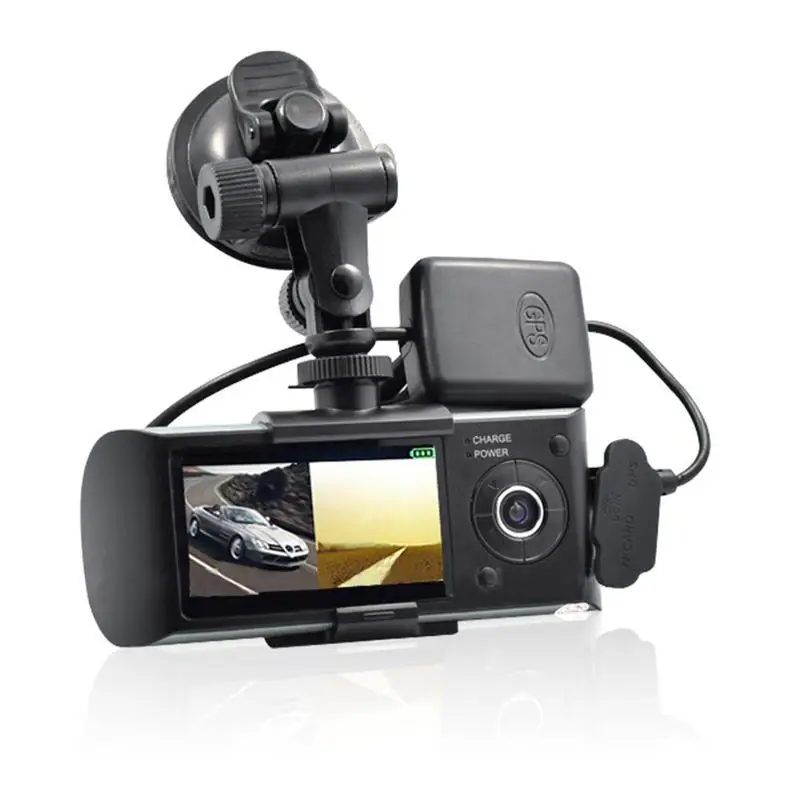 

DVR R300 New Dual Lens Dash Cam 2.7" Full HD Car DVR Camera Video Recorder GPS Logger Dashcam G-sensor Car Dvrs
