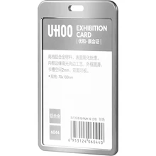 UHOO Высокое качество алюминиевый сплав ID держатель для карт работа удостоверение имя бейдж держатель выставка держатель для карт