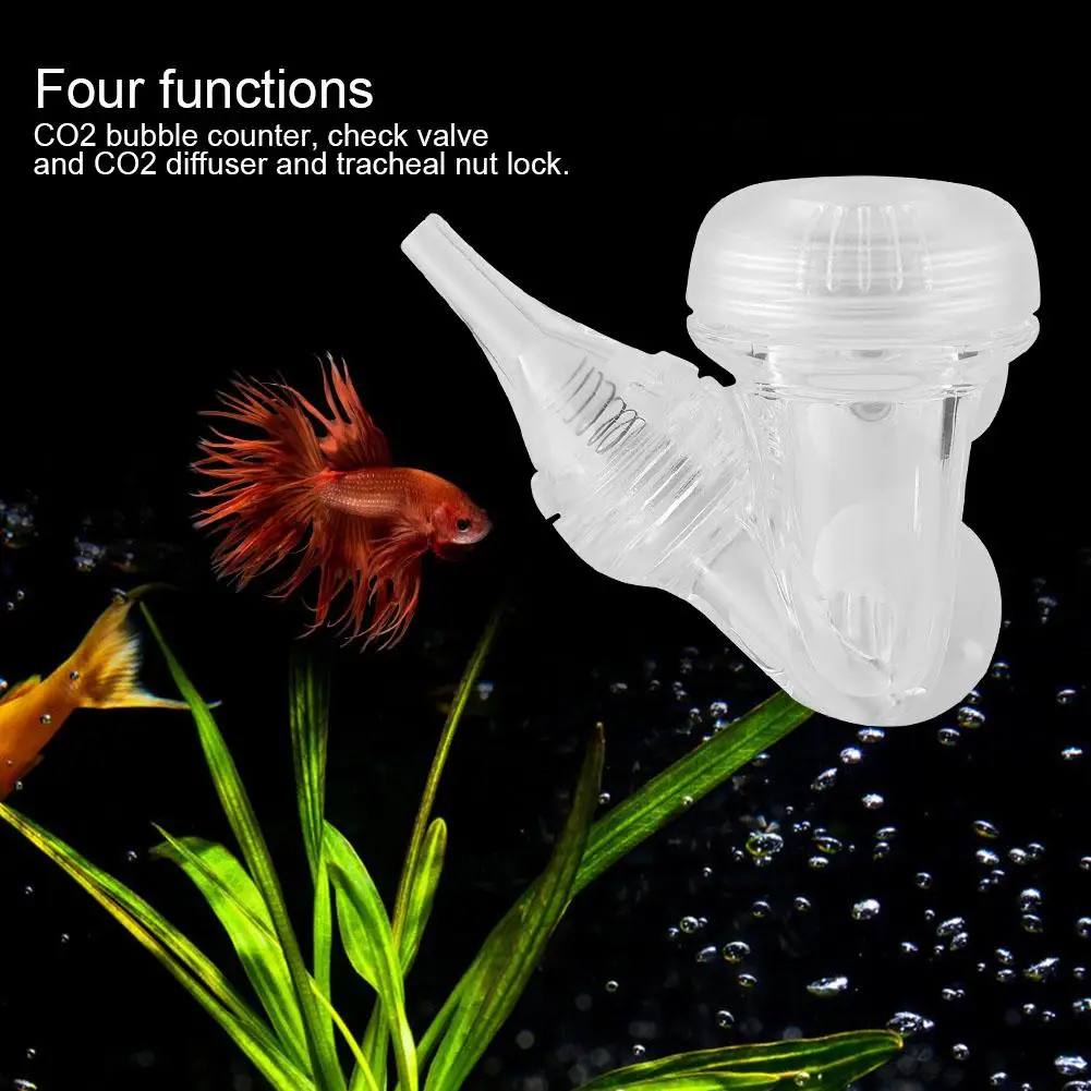 

Newest 3 in 1 Carbon Dioxide Diffuser Bubble Counter Check Valve For Aquarium Fish CO2 Control Valve Diffuser