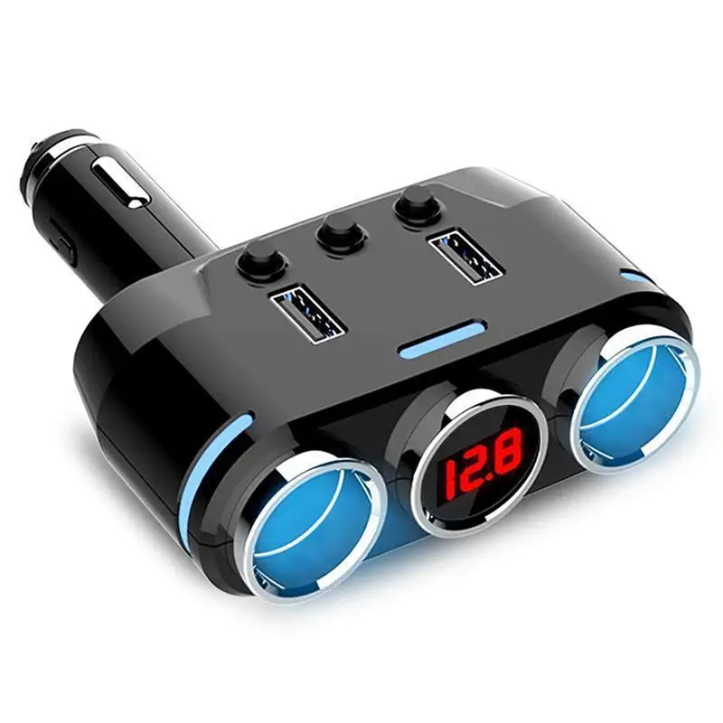 12 V-24 V розетка для автомобильного прикуривателя сплиттер светодиодный USB Зарядное устройство адаптер 3.1A 100W обнаружения для телефона MP3 DVR аксессуары